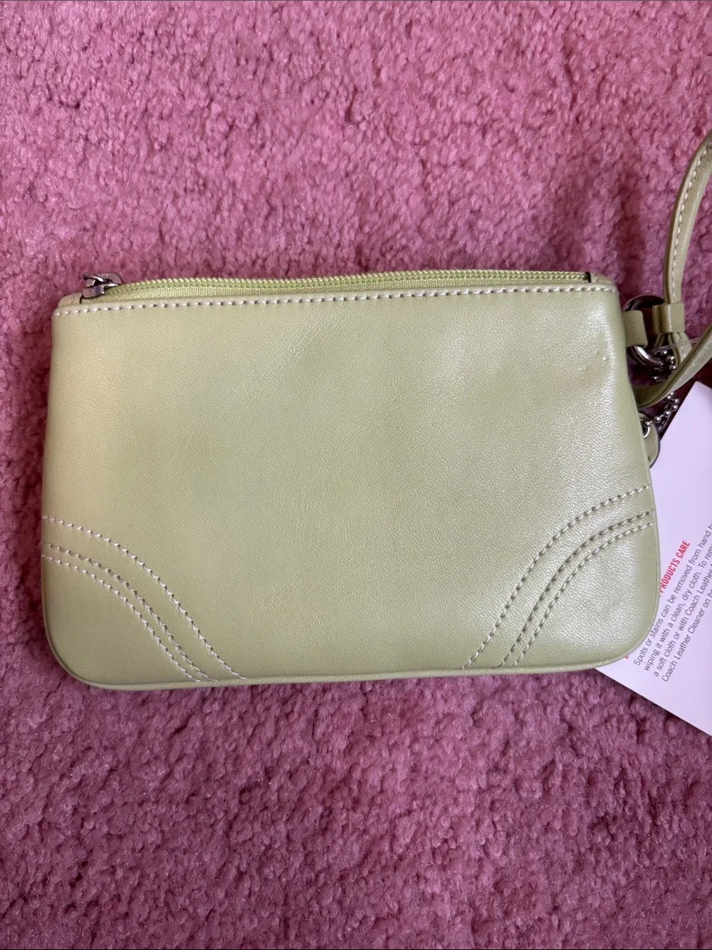 Coach Soho Butter Soft Leather Wristlet, Pear, Style 40077